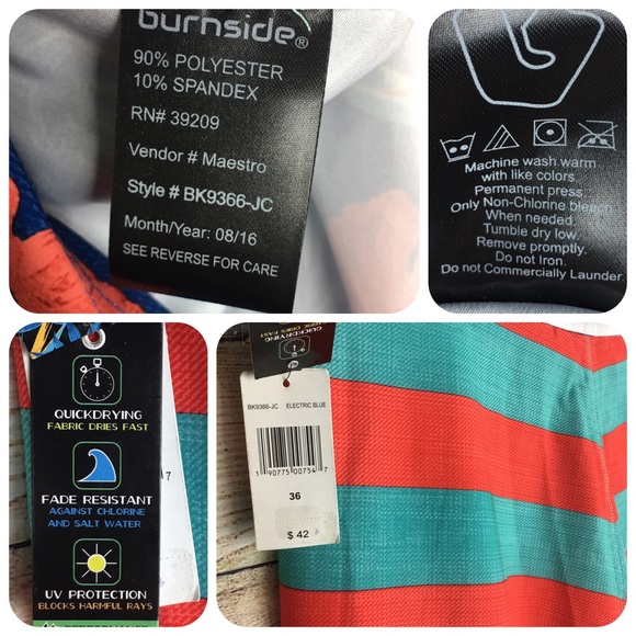 Burnside Island Boardshorts & Swimwear S: 36 NWT - Picture 4 of 8